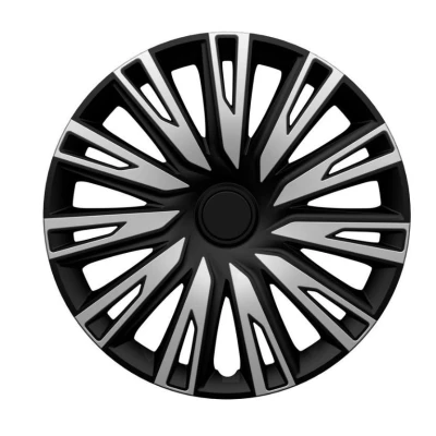 Imagen de AutoStyle Juego PP 5564SB Tapacubos 14Pulgada plata, negro