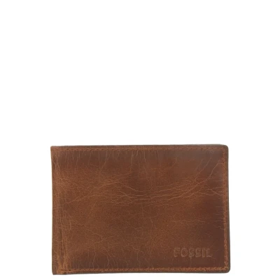 Imagen de Fossil Billetero para hombre Derrick, 100% Piel Bifold marrón 11 cm Largo x 1,5 Ancho 7,5 Alto ML3709200