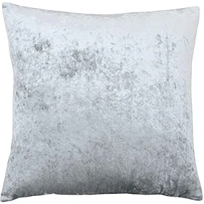 Imagen de Paoletti Verona Fundas de cojín Terciopelo aplastado, Color Plateado, 55 x cm, Poliéster, 56 cm (Pack of 1)
