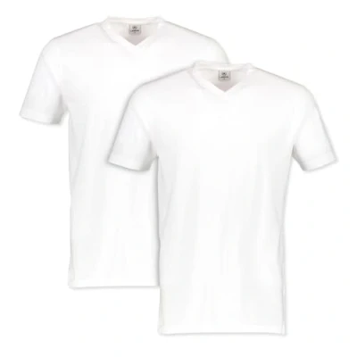 Imagen de LERROS Pack Doble Camiseta Cuello en V, Blanco, M para Hombre
