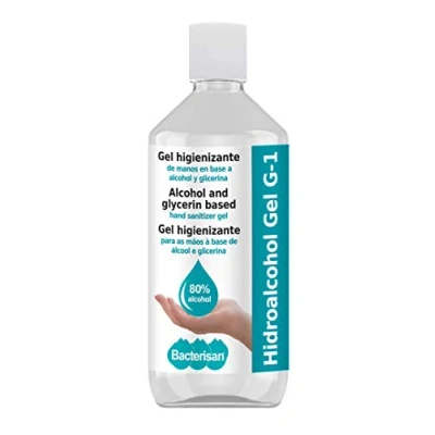 Imagen de BILPER Gel Con Dosificador Hidroalcoholico Higienizante Antiseptico Manos 80% Alcohol Bacterigel Bacterisan Profesional Bilper, color Transparente, 500 ml