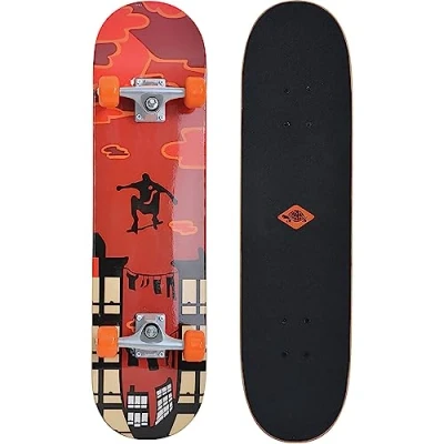 Imagen de Schildkröt ,Skateboard Kicker 31&#039;&#039;, Tabla Completa con Excelentes Características para Principiantes, Cubierta Cóncava Cinta de Doble Patada , 510602