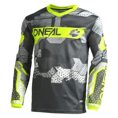 Imagen de O&#039;Neal Element Jersey, Maillot Camouflage Hombre, Grau/Neongelb, M