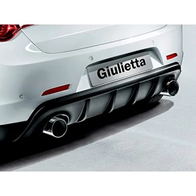Imagen de Motordrome K166 001 faldón Parachoques (difusor) Compatible con Alfa Romeo Giulietta 2010 (Doble Escape Izquierdo+Derecho) (ABS), Negro