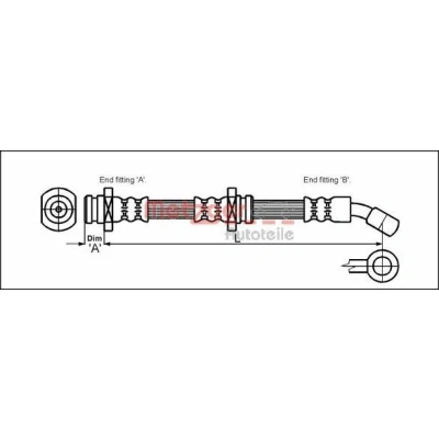 Imagen de METZGER 4114791 Latiguillos de Freno 465 M10 x 1 SUZUKI: SWIFT 2