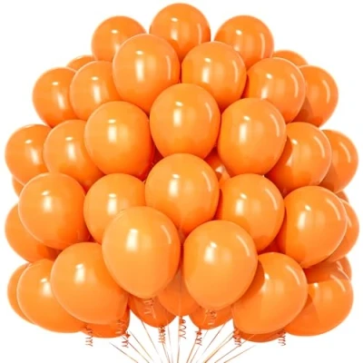 Imagen de Teselife Globos Naranjas, 100 Piezas 12 Pulgadas Naranjas Mate, Fiesta Látex para Mujeres Niñas Cumpleaños Aniversario Boda Compromiso Baby Shower Halloween Graduación Decor