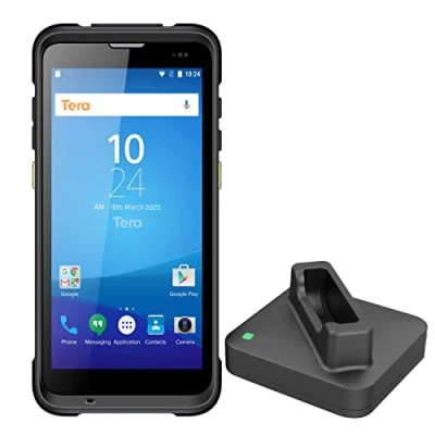 Imagen de Tera Android Escáner de código Barras Ordenador móvil con 2D Pantalla HD 5,5 Pulgadas avanzado SO 9.0 PDA Mano Resistente para gestión, P166