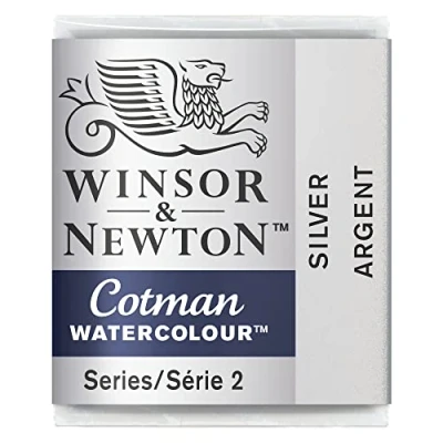 Imagen de Winsor &amp; Newton acuarela Cotman Metallics medio godet color plata , metálica, metálica