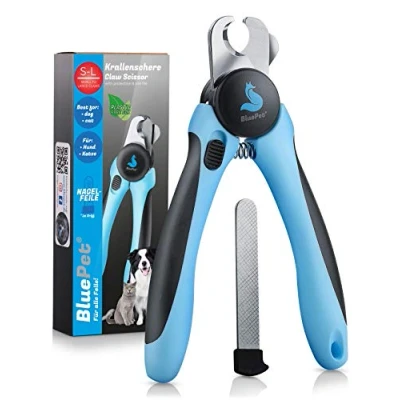 Imagen de BluePet® Cortauñas Profesional para Perros, Gatos y Otras Mascotas Variantes Cada Animal Tijeras de uñas Cortaúñas Perro Garras Fácil Seguro Usar en casa