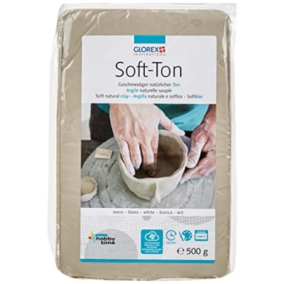 Imagen de Glorex GmbH 6 8075 101 Soft Plastilina (, Color Blanco, 20, 2 x 13 1, 3 cm