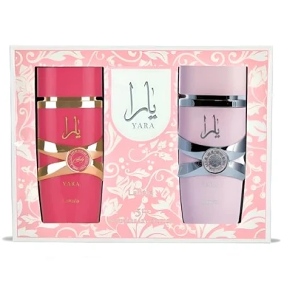 Imagen de Lattafa Anniversary Edition Pack Yara &amp; Candy Eau de Parfum (100 ml + 100 ml) Fragancias Exclusivas para Mujer Dulce, Floral y Sofisticado