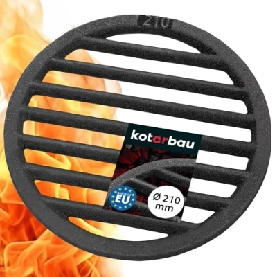 Imagen de KOTARBAU® Rejilla de Hierro Fundido para Chimenea, Ø 21 cm, Cenizas, Redonda chimeneas, Estufas, Parilla Resistente