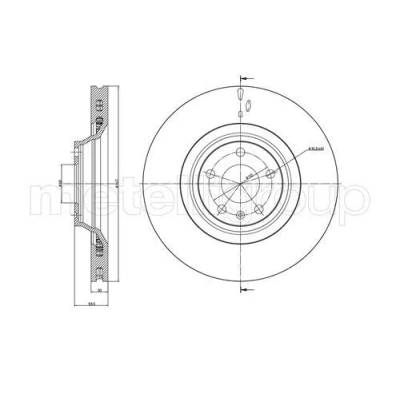 Imagen de METELLI Disco de freno AUDI: A6 C6 Sedán, Avant, Allroad 347,0mm 30,0mm 5 68,0mm ventilado barnizado 23 0868C 4F0615301F,4F0615301G