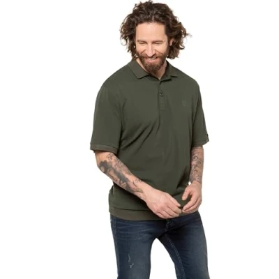 Imagen de JP 1880 Polo de Ajuste Abdominal Camisa, Caqui, 8XL para Hombre