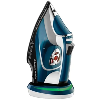 Imagen de Russell Hobbs Plancha de Ropa Sin Cable Cordless One Temperature 2600 W, Suela Cerámica, Tecnología Temperature, Golpe Vapor 210g, Antical, Antigoteo, Función Autolimpieza, Azul 26020 56
