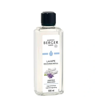 Imagen de Maison Berger Recarga Lámpara Linge Frais Listo para Usar Perfuma y Purifica Difusión Fina, Uniforme Duradera 500ml