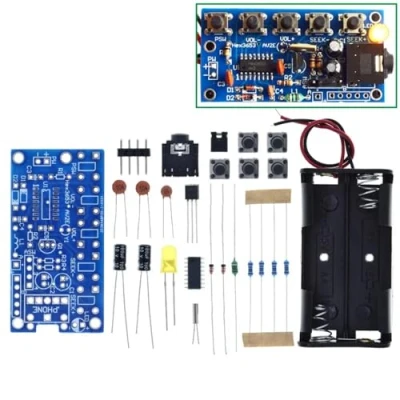 Imagen de DollaTek Wireless 76MHz 108MHz Módulo Receptor de Radio FM estéreo PCB DIY Kits electrónicos