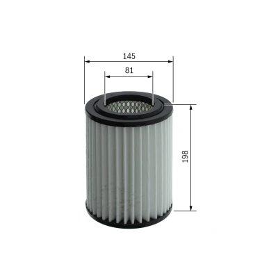 Imagen de BOSCH F 026 400 665 Filtro de aire 198 145 Cartucho filtrante HYUNDAI: i30 III Hatchback, Fastback, Kona SUV