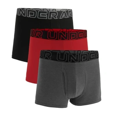 Imagen de Under Armour Underwear Performance Solid 3 PACK Culotte, Hombre, Talla: Small, Castlerock heather