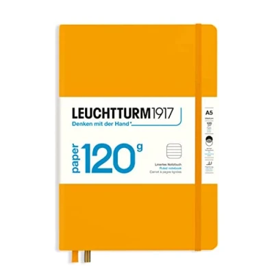 Imagen de LEUCHTTURM1917 367127 Libreta de notas Medium (A5), EDITION 120, Tapas duras, 203 páginas numeradas, Rising Sun, Lineas