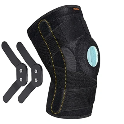 Imagen de Thx4COPPER rodillera con férula Patella abierta ajustable correas y estabilizadores laterales de compresión, para dolor rodilla, ACL, MCL, artritis S