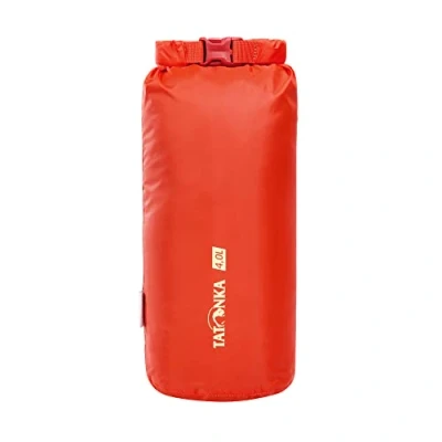 Imagen de Tatonka Bolsa de Embalaje Dry Sack 4 l Impermeable con Cierre Enrollable y Enchufe, poliéster Reciclado litros Volumen (Rojo)