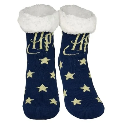 Imagen de calcetines Harry Potter de la casa para mujer con logo estrellas invierno calentitos (azul, adultos, mujeres, numérico (de/hasta), M, 39, 42)