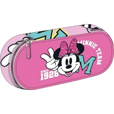 Imagen de CERDÁ LIFE&#039;S LITTLE MOMENTS Estuche Portatodo Ovalado de Minnie Color Fucsia 8,5 x 5 22,5 cm Cierre Cremallera Versátil y Duradero Producto Original Diseñado en España