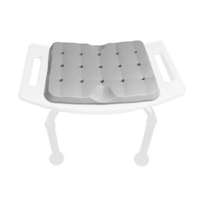 Imagen de KMINA Cojín Taburete Baño (35x27x3 cm, No Incluye Taburete), Ducha, Asiento Baño, para Silla de Espuma 100% Impermeable, Gris Fabricado en España