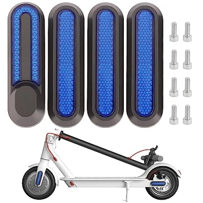 Imagen de Yungeln Cubierta Reflectante Lateral con Tornillos para Xiaomi M365/1S/Pro/Pro2 Scooter eléctrico,Xiaomi Reemplazo De Rueda Trasera Y Delantera