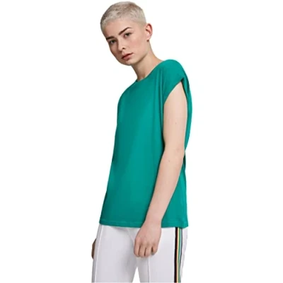 Imagen de Urban Classics Extended Shoulder Camiseta básica, Mujer, Talla: Medium, Fresh green