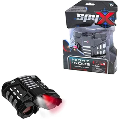 Imagen de SpyX 10399 Night Nocs prismáticos para niños, sigilosos misiones de Espionaje Divertidas día o Noche, Incluye 2 aumentos, Interruptor Sigilo luz roja, más 6 años, 1 Pieza