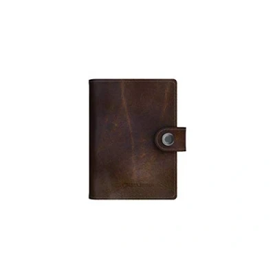 Imagen de Ledlenser Cartera Lite Wallet, Vintage Brown, protección RFID integrada, luz LED recargable, 150 lúmenes, tarjetero (documentos de identidad, tarjetas del banco…), USB C, funda para tarjetas, cuero