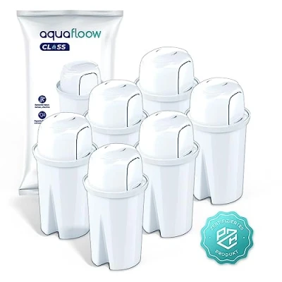Imagen de Aquafloow Cartuchos de Filtro Clásicos Compatible con BRITA Classic, Kenwood, Laica, PearlCo y Dafi 6 unidades