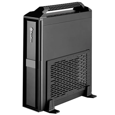 Imagen de SilverStone SST ML08B H Carcasa de Ordenador Milo Slim HTPC Mini ITX, con asa, Negro