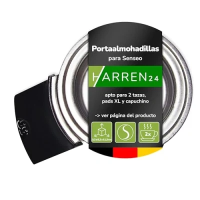 Imagen de Harren24 Portacápsulas HD5010/01 Soporte para dosis de 2 tazas compatible con la cafetera monodosis Philips Senseo Original (Plus) HD6552 HD6556, HD7803 HD7806, HD7810 HD7819, CSA210