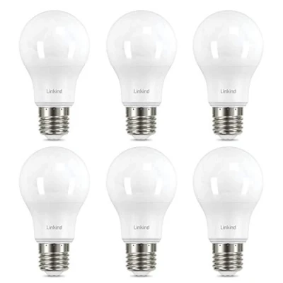 Imagen de Linkind 8W Bombillas LED E27 Luz Fría 5000K, 840 lúmenes, Equivalente a 60 W Halógena, Bombilla Blanco Frío con Casquillo Gordo, No Regulable Pack de 6