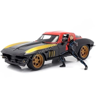Imagen de Jada Toys JA31749 1:24 1966 Figura de Chevy Corvette y Black Widow
