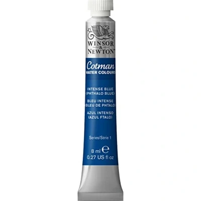 Imagen de Winsor &amp; Newton Cotman 8840098 Pintura de acuarela estudio, colores vivos con muy buenas propiedades procesamiento, tubo 8 ml, color azul intenso