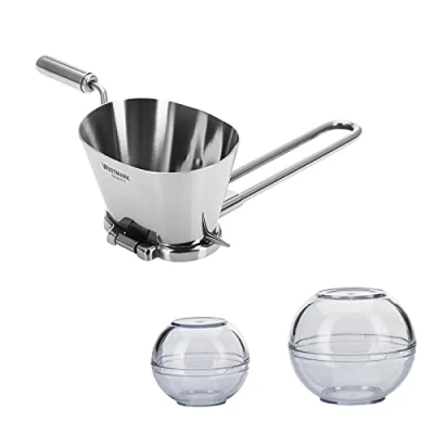 Imagen de Westmark Juego de hierbas aromáticas, 3 piezas, 1 molinillo acero inoxidable + 2 bolas conservación, diámetro 7 cm 9 cm, apilable, sin BPA, inoxidable/SAN.