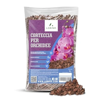 Imagen de LERAVA® Sustrato Orquídeas [BIOLÓGICO] 5 litro de Pino Listo para Usar Tierra orquideas 100%, Garantía Crecimiento Saludable