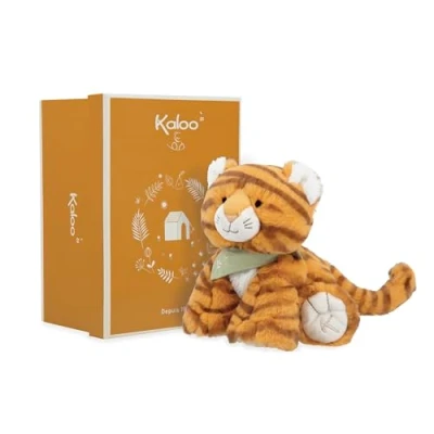 Imagen de KALOO Les Amis Peluche Bebé Papaye el Tigre 17 cm Tejido Muy Suave Caja de Regalo Desde Nacimiento, K224003