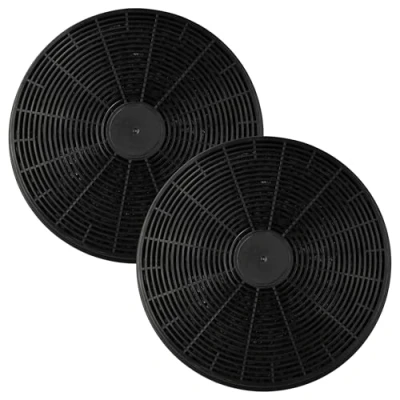 Imagen de vhbw 2x filtro de carbón activado compatible con Klarstein 10022115, 10022116, 10013868, 10026367, 10013869, 10026366 campanas cocina 17,5 cm
