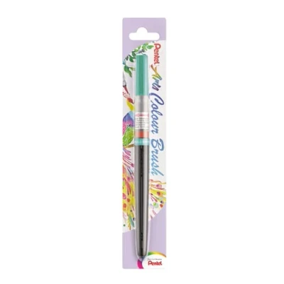 Imagen de Pentel Pincel de acuarela recargable Color Brush verde esmeralda con un tono vivo y brillante.
