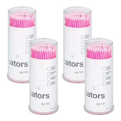 Imagen de G2PLUS 400PCS Microbrush Microcepillos Aplicadores,Micro Cepillos,El Cepillo de Extensión pestañas Herramienta injerto para Maquillaje,Limpieza