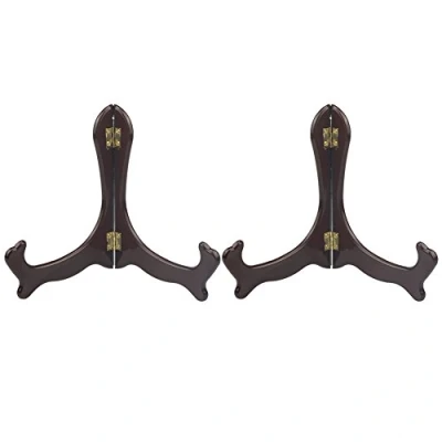 Imagen de Tincogo Soportes de exhibición soporte placa caballetes madera 7 pulgadas, juego 2