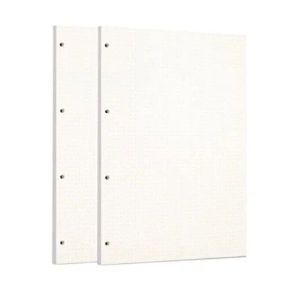 Imagen de Zelten 2 Paquetes A4 90 Hojas/180 Páginas Papel Perforado de Hoja Suelta Recambios para Carpeta Personal Organizador Diario Cuaderno Rellenable Planificador