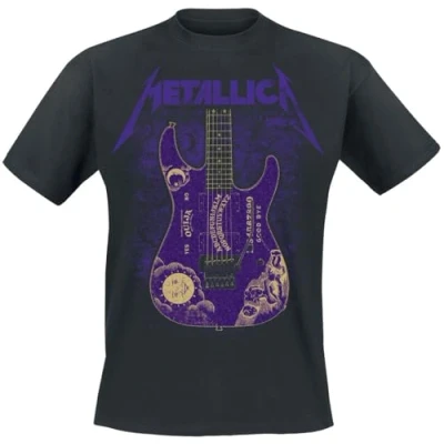 Imagen de Metallica Ouija Purple Hombre Camiseta Negro M 100% algodón Regular
