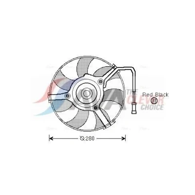 Imagen de PRASCO AI7504 ventilador de radiador 280 140 sin bastidor (armazón) AUDI: A4 B5 Berlina, A6 C5 Avant, Berlina