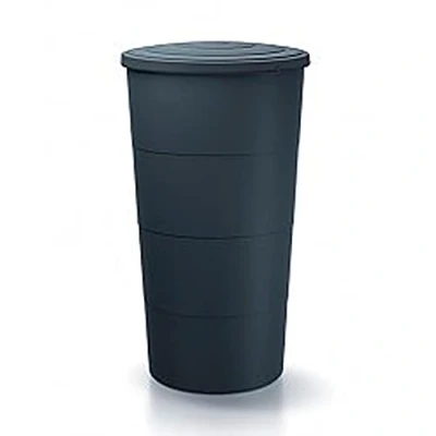 Imagen de Barril de agua lluvia 200L Smooth plastico en color antracita 60 (largo) x (ancho) 106,6 (altura) cm